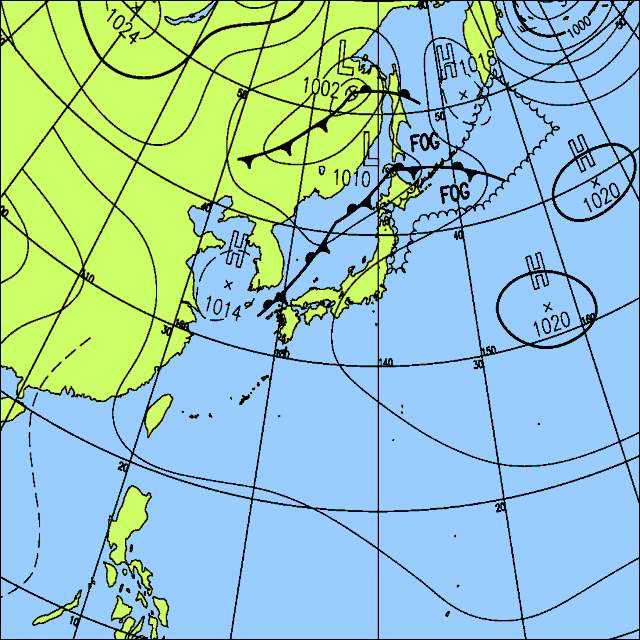 今日は北海道で雨の降る所が多い　東北〜九州も所々で雨や雷雨