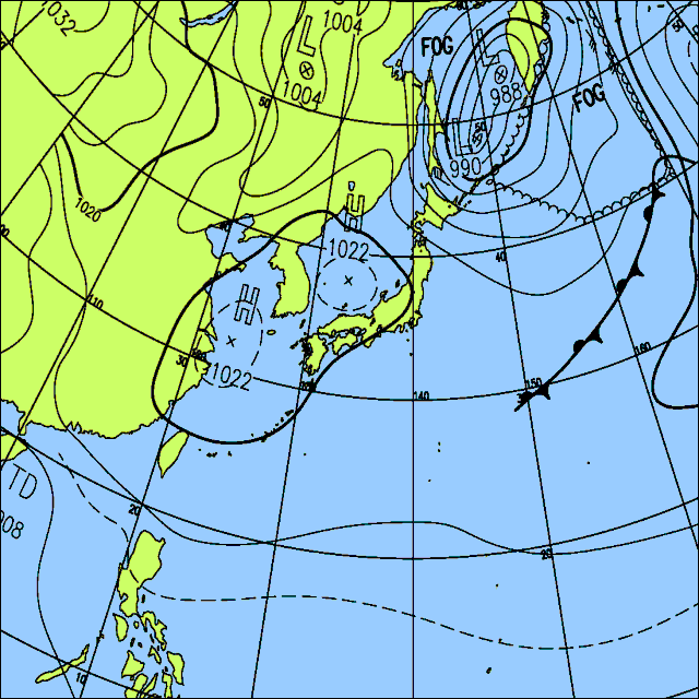 今日は日本海側で曇りや雨、太平洋側でおおむね晴れ