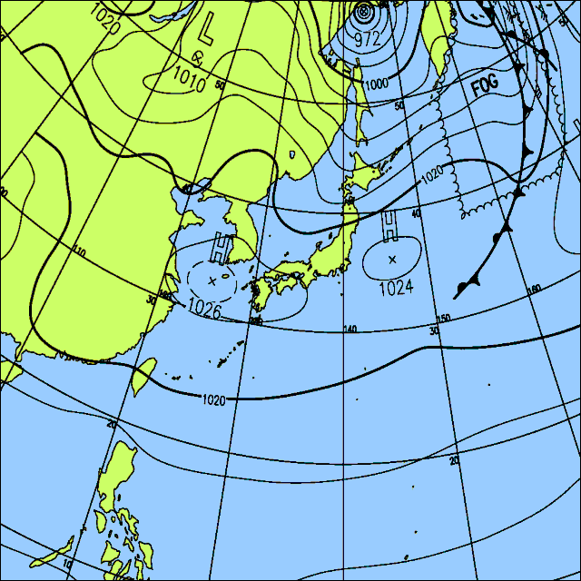 今日は北日本や北陸で曇りや雨の所があるでしょう