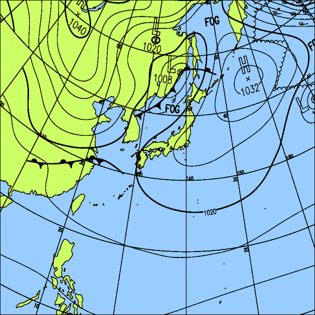 今日は晴れる所が多いが、北海道と東海から西で雨の所がある