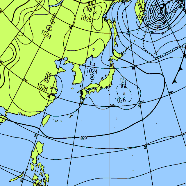 今日は北日本から西日本の日本海側で雨や雪の降る所がある