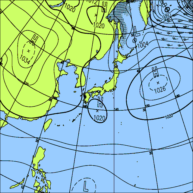 今日は晴れる所が多いが、北日本や東日本で雨や雪の所も