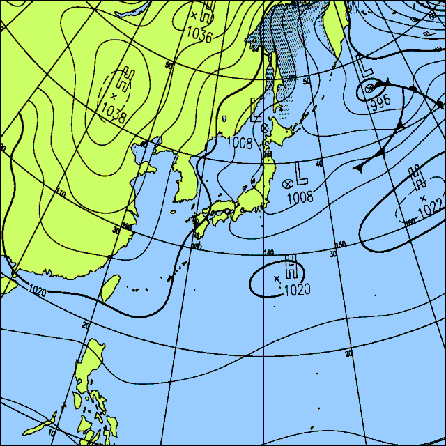 今日は日本海側を中心に雨や雪の降る所が多いでしょう