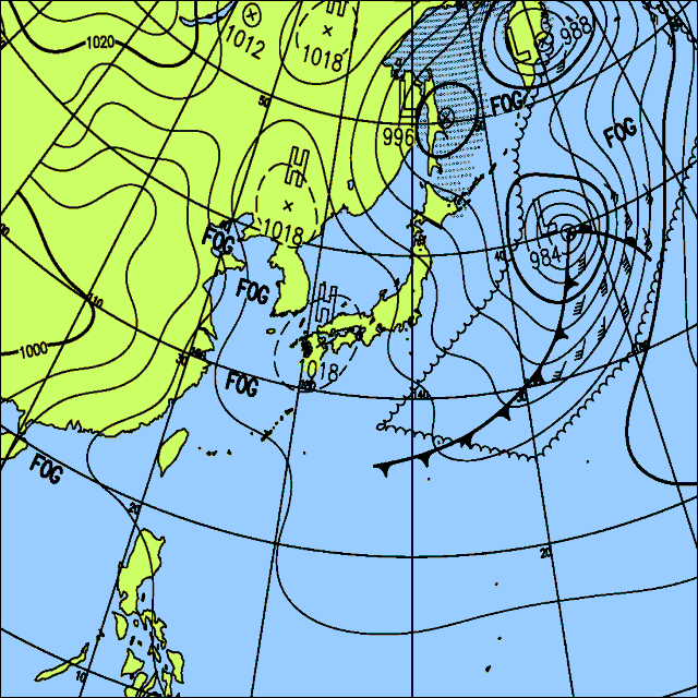 今日は晴れる所が多いが、北日本〜東日本では所により雨や雪