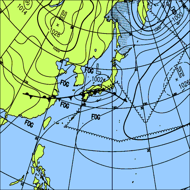 今日は東北南部から九州の広い範囲で雨となり雷を伴う所もある