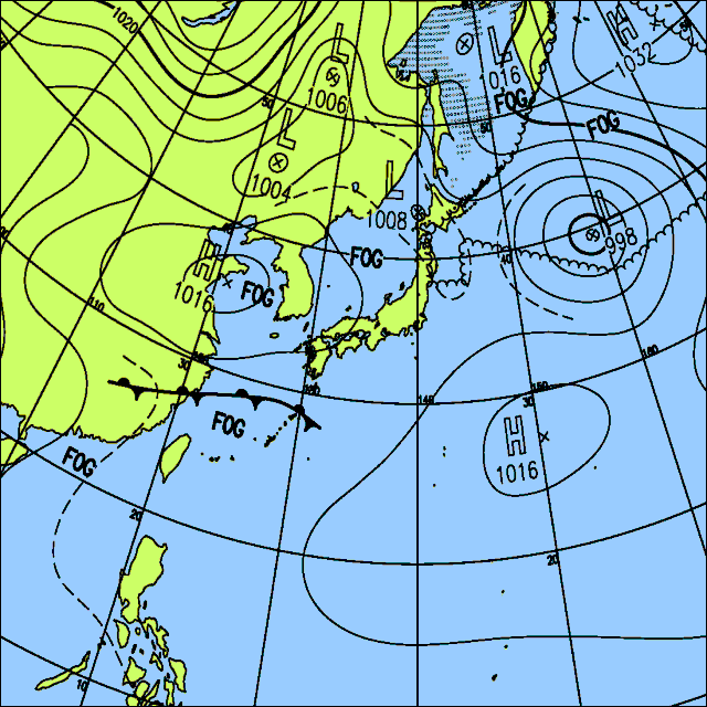 今日は北日本から東日本、南西諸島で雨や雷雨となる所がある