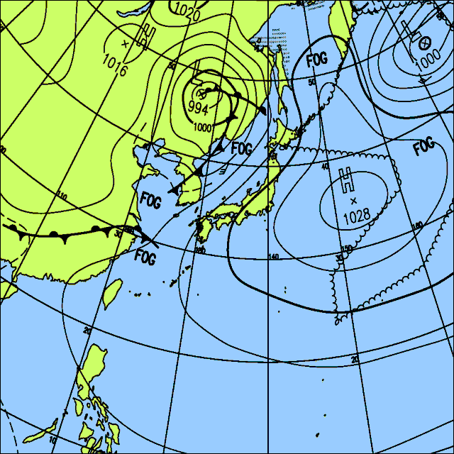 今日は晴れる所が多いが、北海道や南西諸島は所により雨