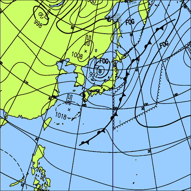 今日は北日本〜西日本で大気が不安定、所々で雨や雷雨の可能性
