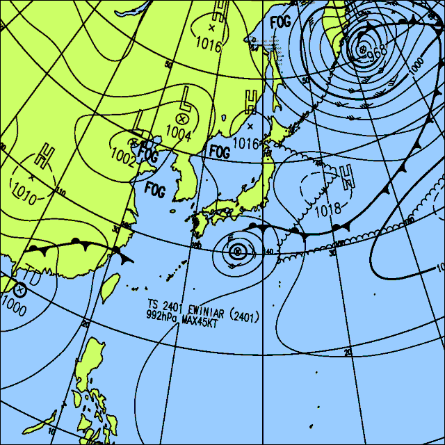 今日は東〜西日本の太平洋側で夜に雨の降る所がある