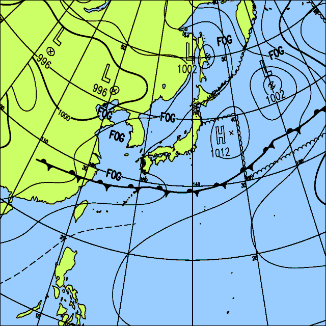 今日は晴れる所が多いが、北海道や南西諸島は曇りや雨
