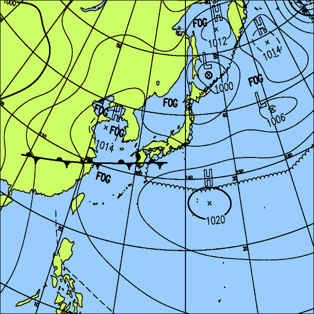 今日は北海道から九州で曇りや雨の所が多いでしょう