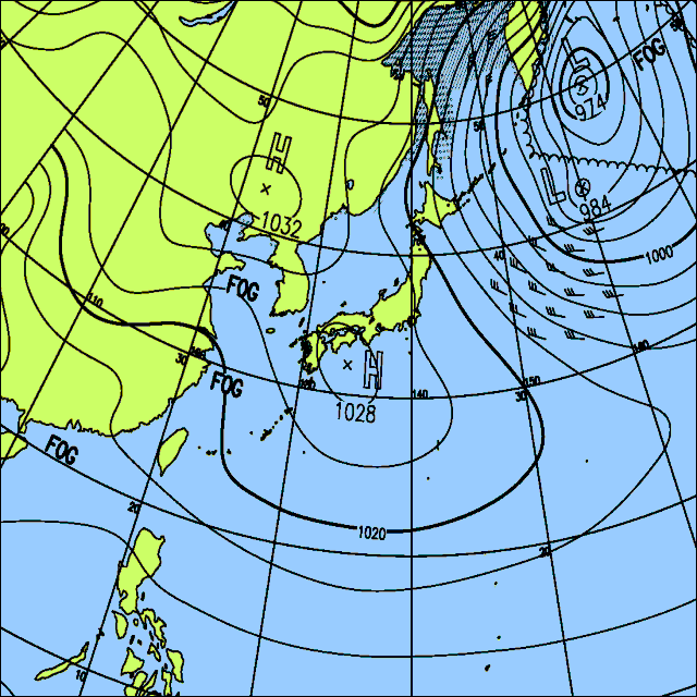 今日は北陸以北の日本海側で雪の降りやすい天気