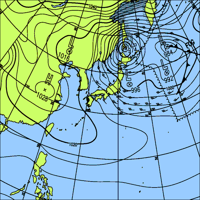 今日は東日本の太平洋側で晴れやすいが、広い範囲で曇りや雪に
