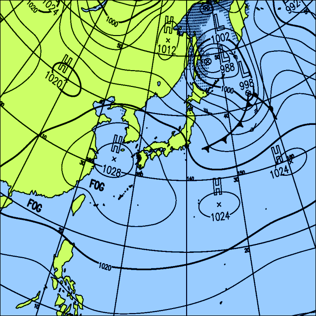 今日は北日本や北陸で雪や雨が降り、雷を伴う所もあるでしょう