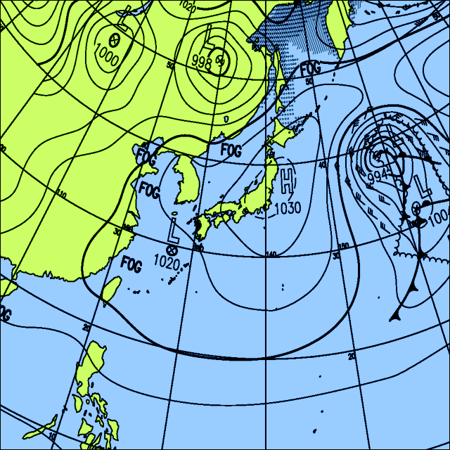 今日は晴れる所が多いが、九州では天気が下り坂に向かう