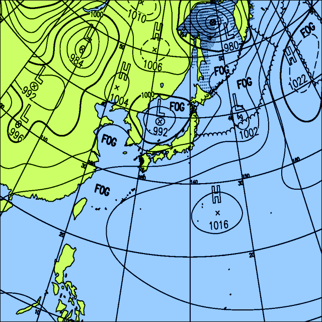 今日は晴れる所が多いが、北日本では所により雨