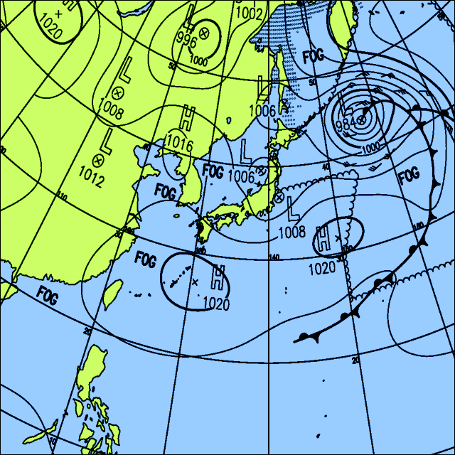 今日は北日本や北陸で雨や雷雨
