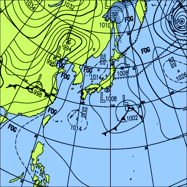今日は北海道・本州・四国で雨や雷雨の可能性