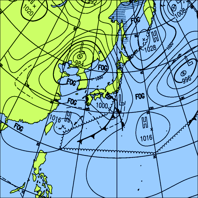 今日は全国的に雨