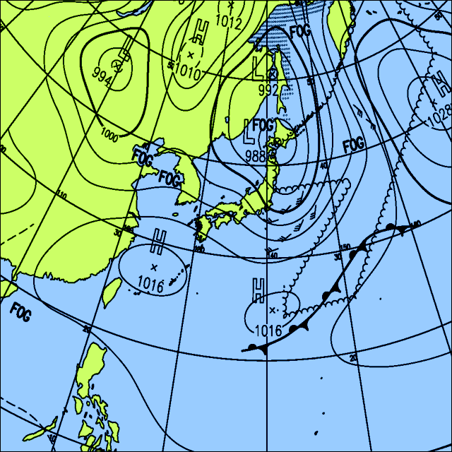 今日は北日本から西日本で雨が降り、雷を伴う所もあるでしょう