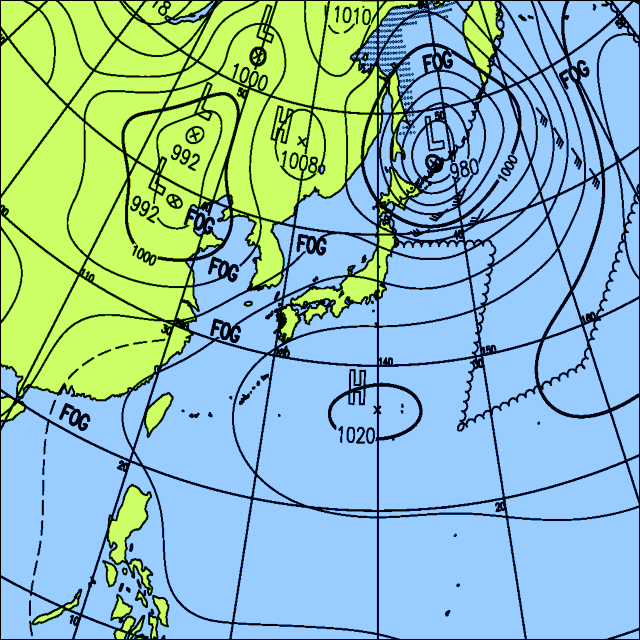 今日は北日本で雨 その他の地方は晴れ