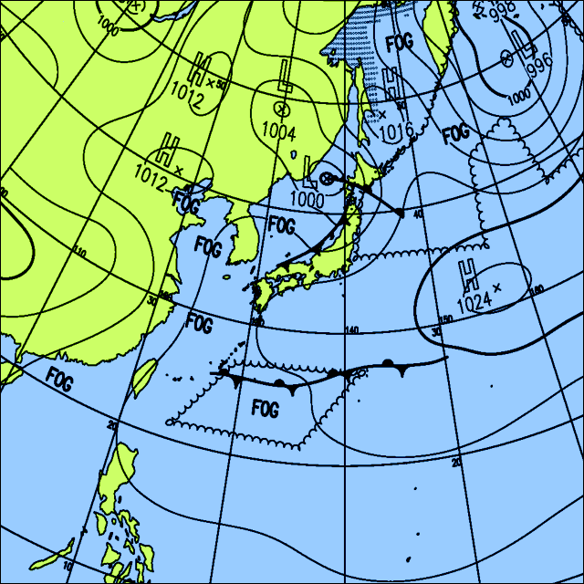 今日は北日本・北陸・西日本で曇りやすく、雨や雷雨の所も