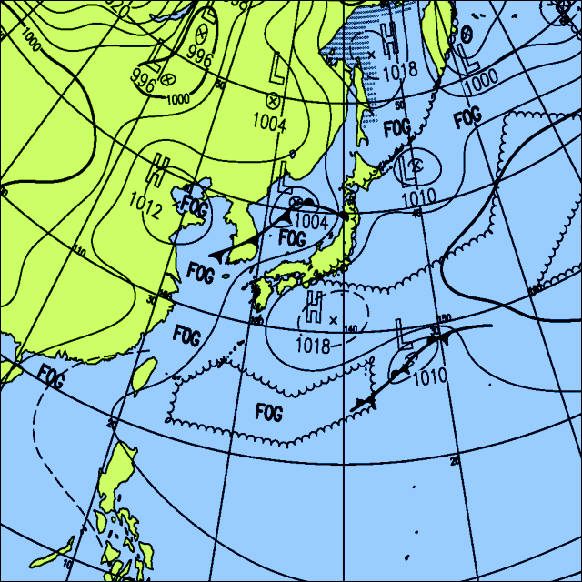 今日は晴れる所が多いが、北海道では曇りや雨