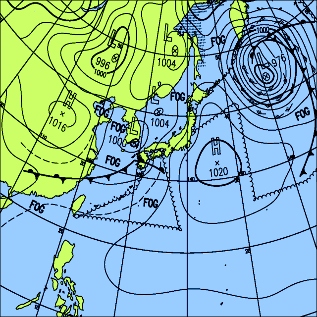 今日は西から天気は下り坂に向かい、西日本で雨が降りはじめる