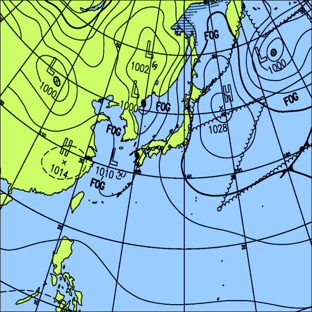 今日は晴れる所が多いが、西から天気下り坂