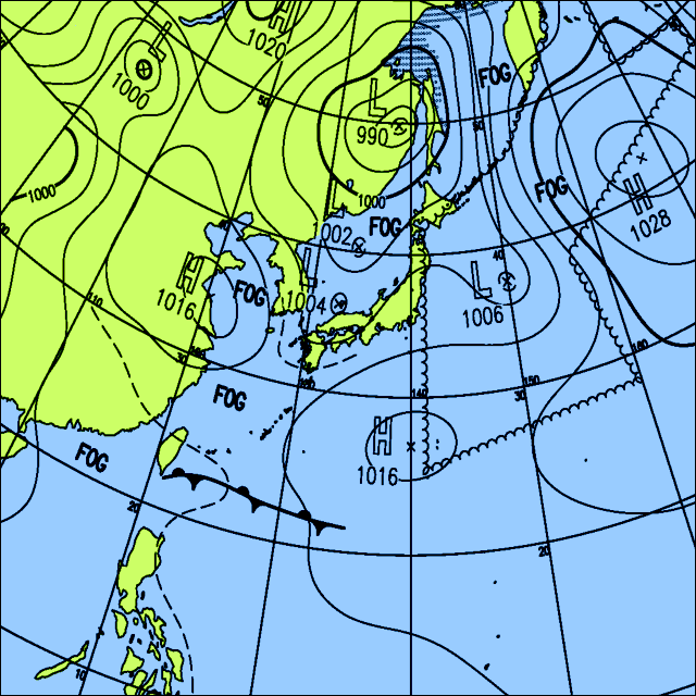 今日は晴れ間の出る所が多いが、北日本は午前中を中心に雨