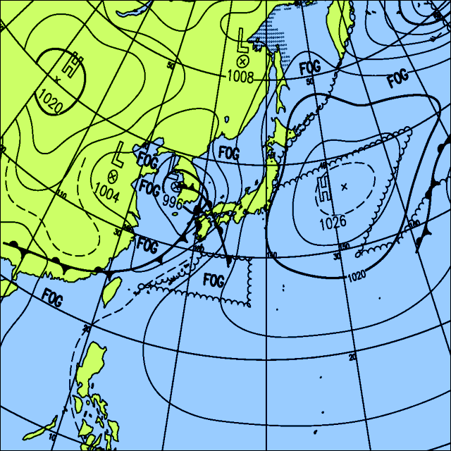 今日は北日本はおおむね晴れ　東〜西日本は雨、雷雨のおそれ