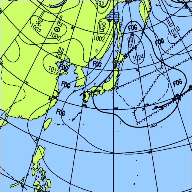 今日は広い範囲で晴れるでしょう