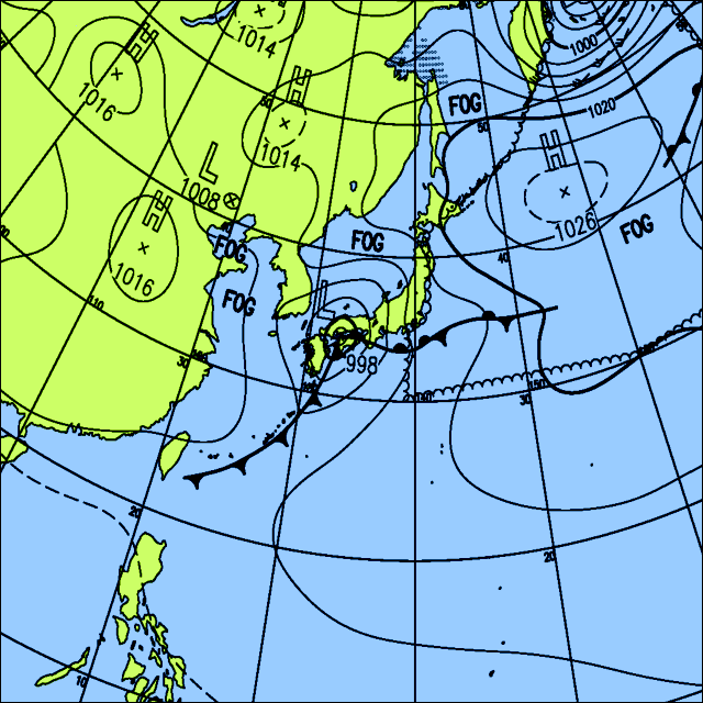 今日は広い範囲で雨が降り、激しい雷雨となる所もあるでしょう
