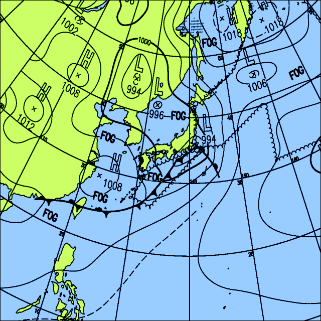 今日は広い範囲で雨が降りますが、天気は西からゆっくりと回復