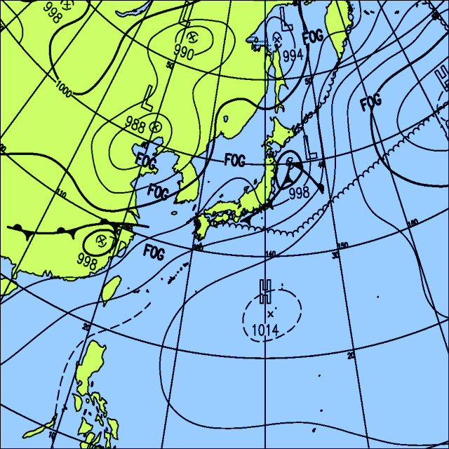今日は曇りや雨の所が多く、東日本では雷や激しく降る所も