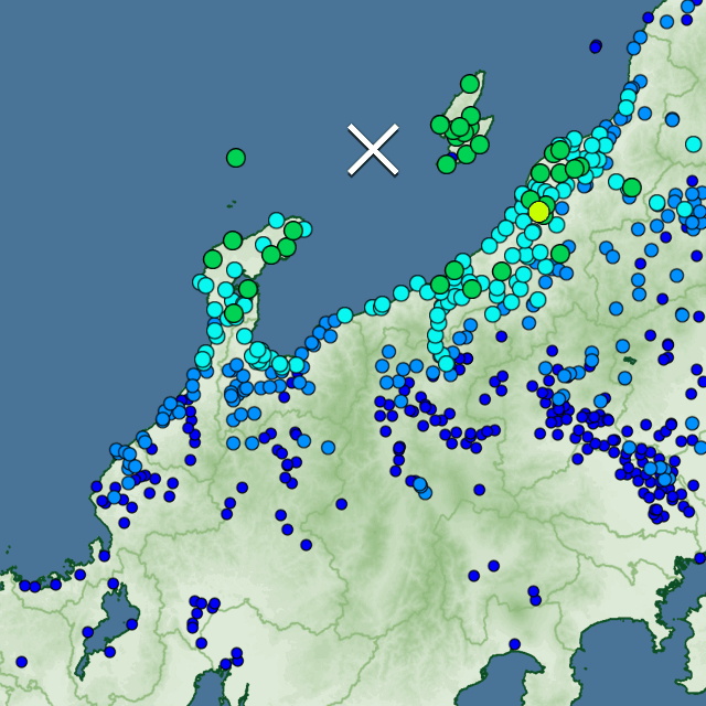 新潟県長岡市で震度５弱、津波の心配なし