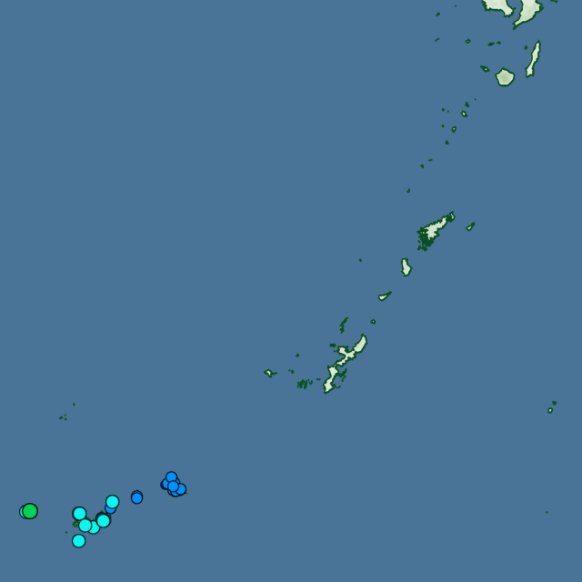 沖縄県与那国町で震度４、津波情報あり