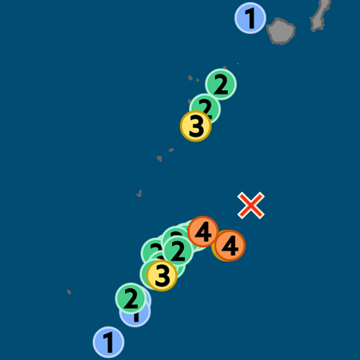 鹿児島県奄美市などで震度４