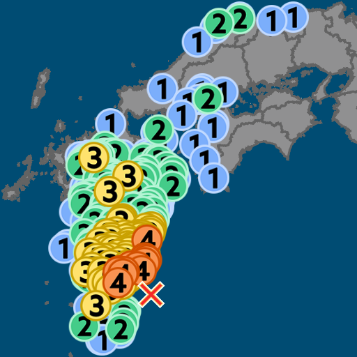 宮崎県宮崎市などで震度４