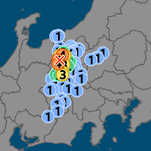 長野県大町市などで震度４