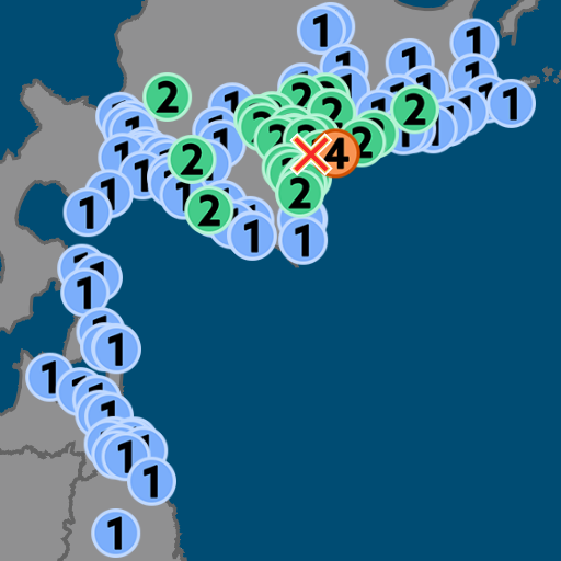 北海道浦幌町で震度４