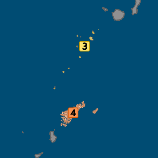 鹿児島県奄美北部で震度４