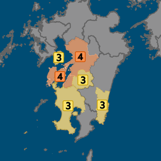 熊本県熊本などで震度４