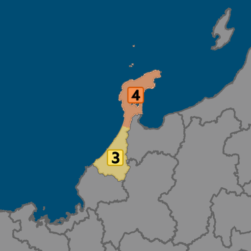 石川県能登で震度４