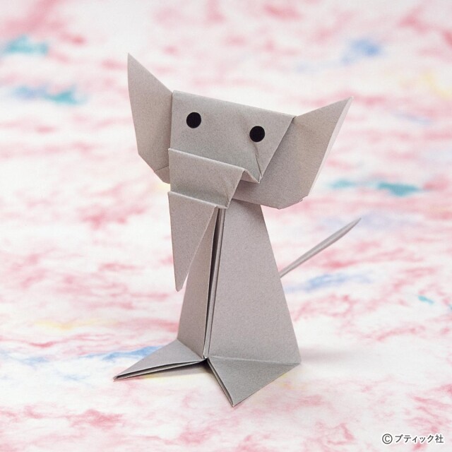 折り紙の指人形「ぞう」の作り方