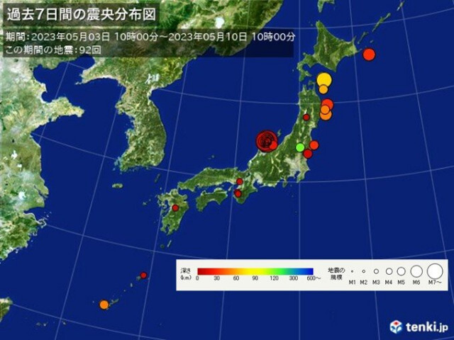 ここ1週間の地震　震度4以上の地震が8回　けさは石川県で最大震度4　土砂災害警戒