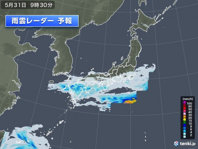 31日　九州や四国は昼頃まで雷雨　近畿〜関東は朝まで雨　台風が近づく沖縄は荒天