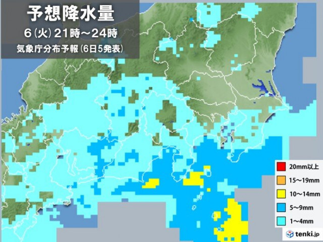 きょう6日の関東　晴れ間は昼頃まで　夜は南部を中心に雨　外出には雨具を