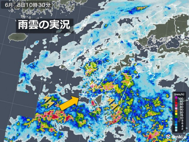 九州 大雨警戒 台風3号と前線の影響で梅雨空続く