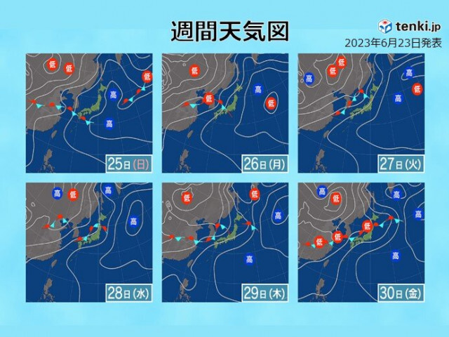 来週は梅雨前線が日本海から本州付近に　中国地方は熱帯夜の所も　夜間も熱中症対策を